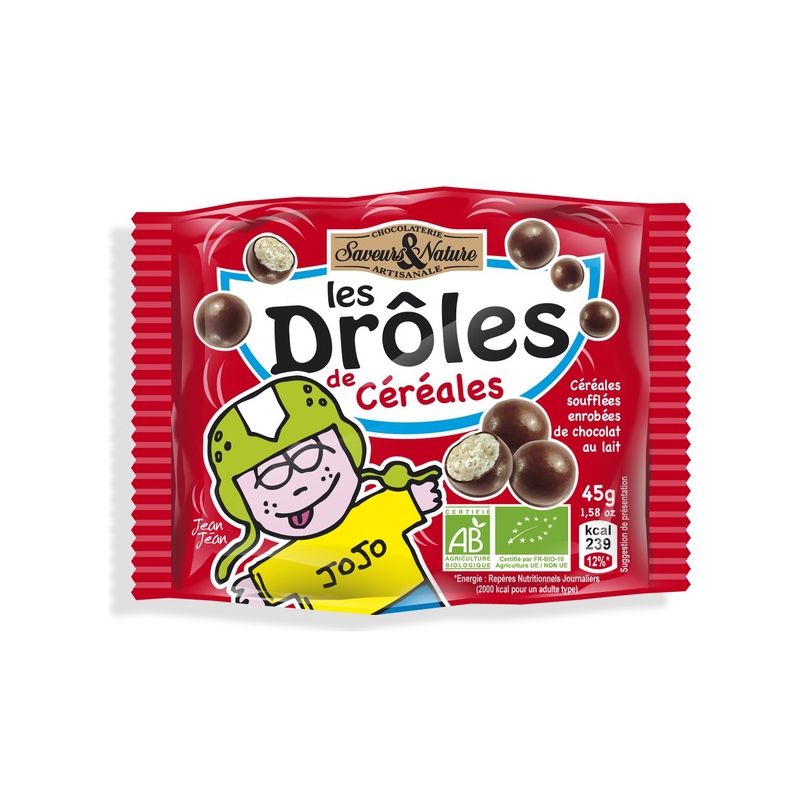 DRÔLES DE CÉRÉALES CHOCOLAT LAIT 45 G