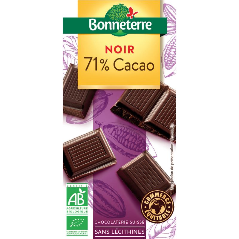 CHOCOLAT NOIR 71% CACAO 100G