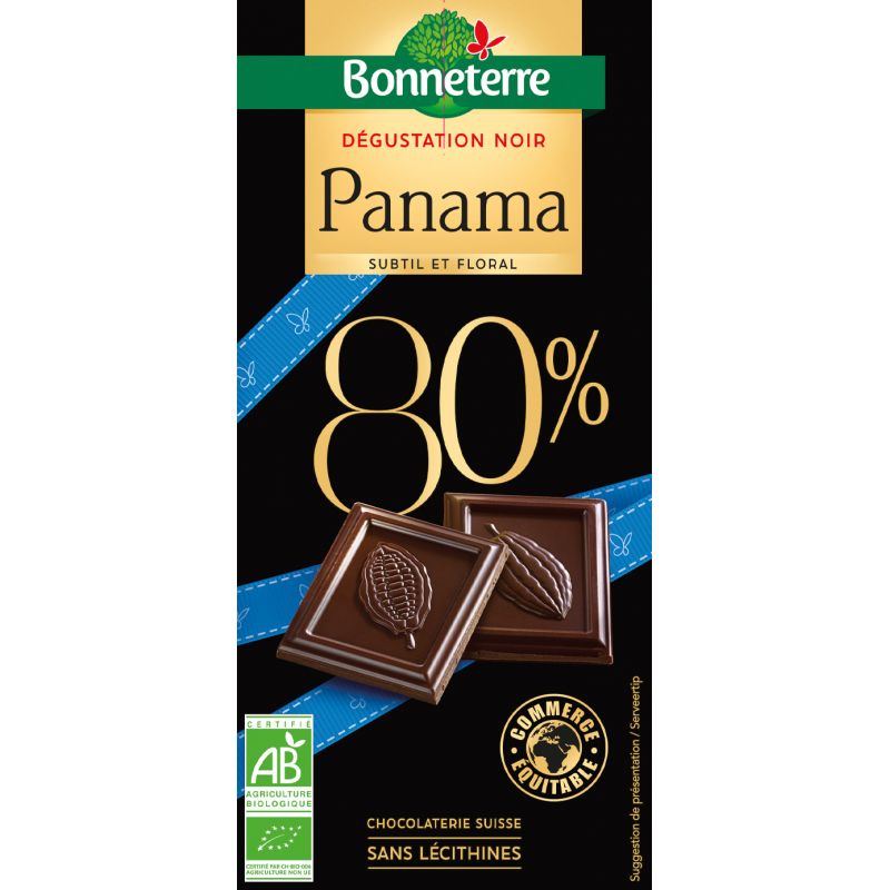 CHOCOLAT NOIR PANAMA 80% 80G