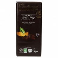 TABLETTE CHOCOLAT NOIR 70% SUCRE CANNE 100 G